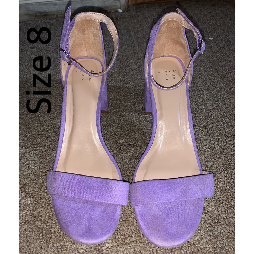A New Day Suede Purple Heels